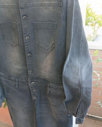 Tuta in jeans elasticizzato
