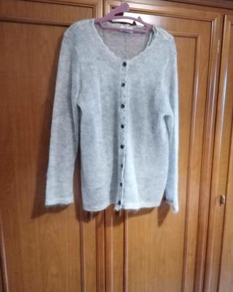 Coordinato canotta e cardigan in lana mohair 