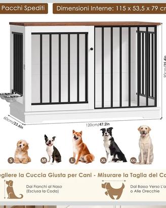 Cuccia per cani XL con mobile