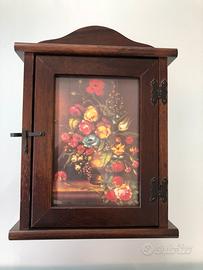🗝️cassetta in legno porta  🗝️ 🌺🌺