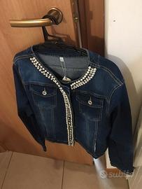 Giubbino jeans taglia L nuovo con etichetta