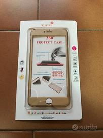 2 Cover iPhone 6G/6S PLUS rosa e oro 360° Full