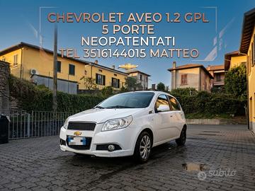 Chevrolet Aveo 1.2 5 porte LT GPL Eco Logic Neopat