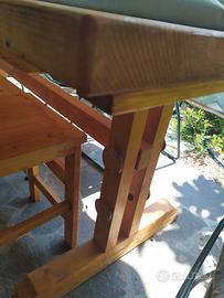 Tavolo legno massello 2000x800x80