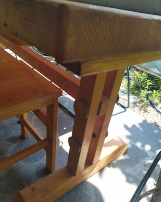 Tavolo legno massello 2000x800x80