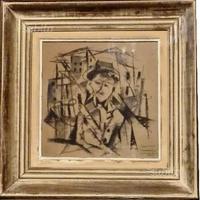 ANTONIO MARASCO - Carboncino su carta gialla 1922