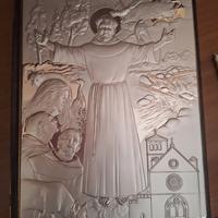 San Francesco libro con copertina argento