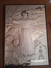 San Francesco libro con copertina argento