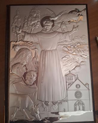 San Francesco libro con copertina argento
