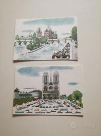 8 cartoline con disegni di Saek a tema Parigi