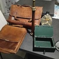 Borsa vintage, cassetta sicurezza, lancia