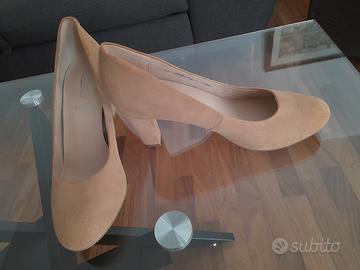 Décolleté camoscio cipria 5thAvenue n40 soft nuove