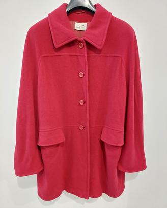 Cappotto da donna lana rosso lampone taglia 50