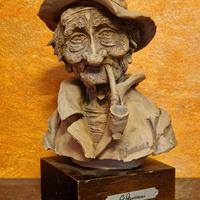 Statua scultura Il Nonno Giuseppe Armani Firenze