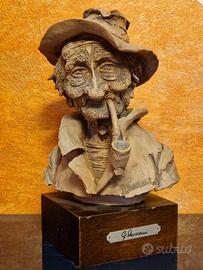 Statua scultura Il Nonno Giuseppe Armani Firenze