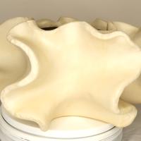 Thun - Coprivaso bianco in ceramica a tema mare