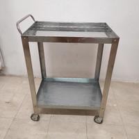 carrellino con ruote Acciaio inox 