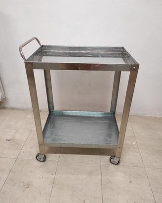 carrellino con ruote Acciaio inox 