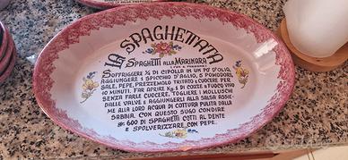 servizio piatti ceramica spaghettata con ricette
