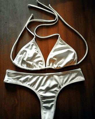 COSTUME DA MARE *NUOVO* BIANCO PANNA, ALTA QUALITÀ