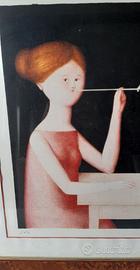 Antonio Bueno - Litografia Originale "Le Fumatrici