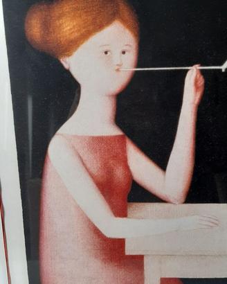 Antonio Bueno - Litografia Originale "Le Fumatrici