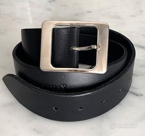 Cintura Kookai nera fibbia in acciaio lucido