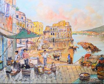 Ugo Mascolo Palazzo donn'Anna 40x50 olio su tela