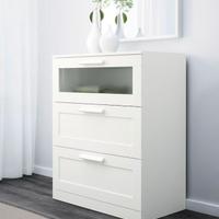 Ikea Brimnes cassettiera bianca con 3 cassetti