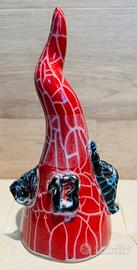 Corno portafortuna artigianale in ceramica