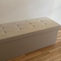 Cassapanca, Pouf Contenitore, Poggiapiedi Pieghevo