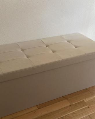 Cassapanca, Pouf Contenitore, Poggiapiedi Pieghevo