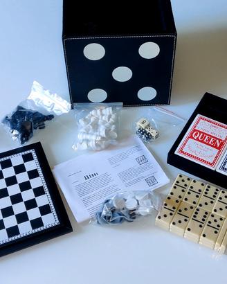 Cubo da gioco 6 in 1, Dama, Scacchi, Carte e altri