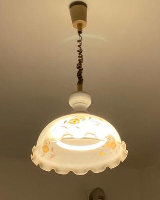 LAMPADA A SOSPENSIONE IN VETRO DECORATO