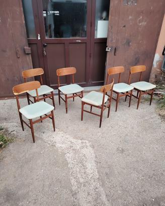Sei sedie vintage anni 60