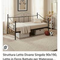 Divano letto in ferro battuto
