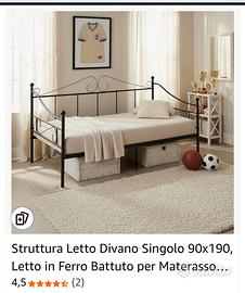 Divano letto in ferro battuto