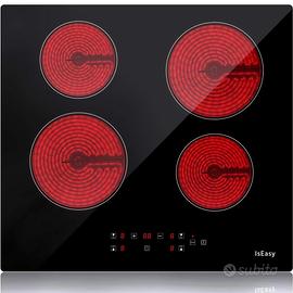 Piano cottura elettrico in ceramica a 4 fuochi