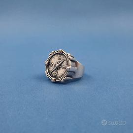 ANELLO "PIETRO FERRANTE" BUSSOLA COLORE ARGENTO