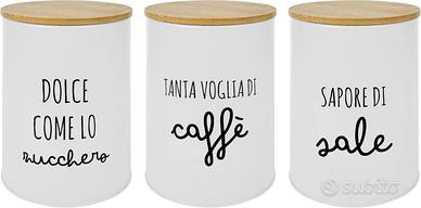 Set 3 Pezzi Barattoli Cucina Contenitori Simply Da