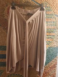 Gonna TwinSet beige sabbia in viscosa.