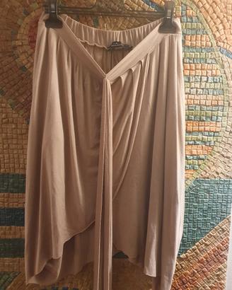 Gonna TwinSet beige sabbia in viscosa.