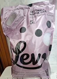 Lettiera LEV gatti 5 L silicio lavanda con manico