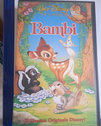 VHS bambi Walt Disney, copertina un po' rovinata 