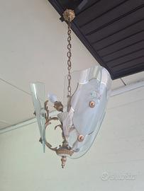 Lampadario e 2 applique stile liberty 