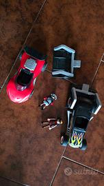 Lotto Playmobil Auto-Moto Da Corsa,raro 