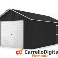 Baracca cantiere box 438x724 con saracinesca nero