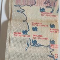 mappa vintage "Danske vandrerhjem" su carta velina