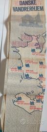 mappa vintage "Danske vandrerhjem" su carta velina