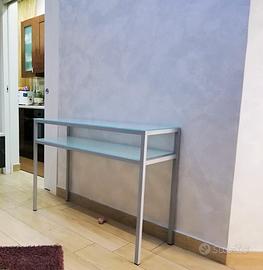 CONSOLLE CON PIANI IN VETRO